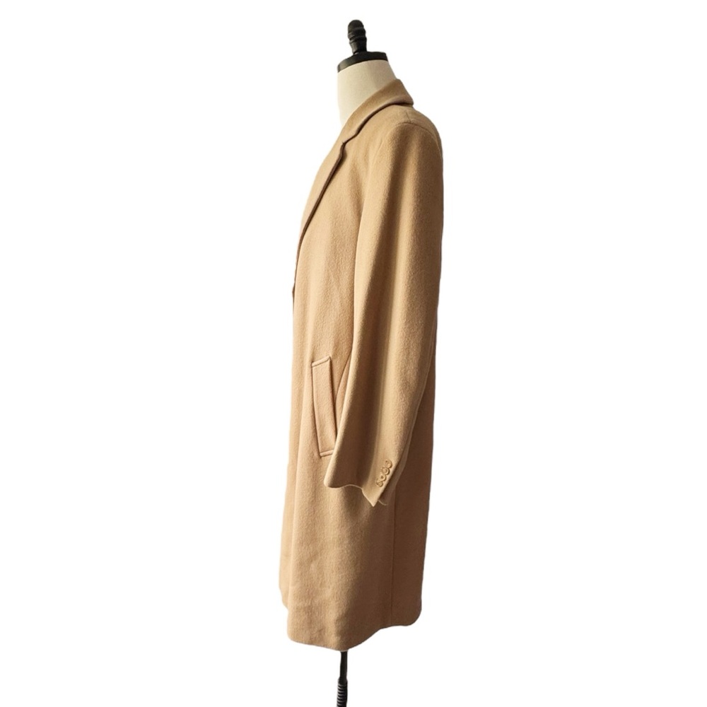 Loro Piana for Nordstrom Storm System Wool Overcoat Camel Tan 42R Made Italy - Picture 3 of 16